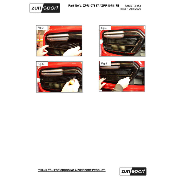 Porsche Panamera 971 GTS Sport Turismo PDK - Outer Grille Set - Zunsport