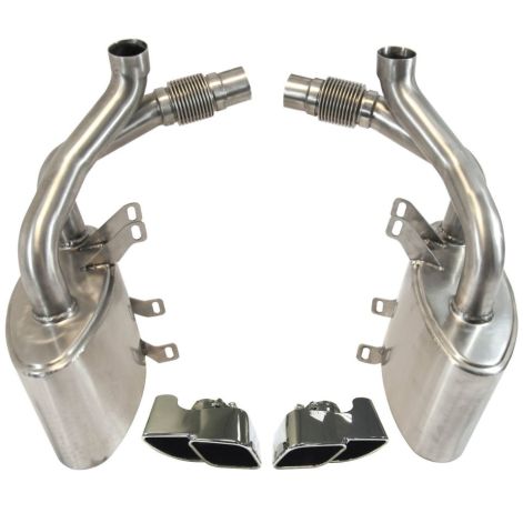 Porsche 911 997.1 Carrera Gen 1 Exhaust Silencers w/ Tailpipes - Top Gear