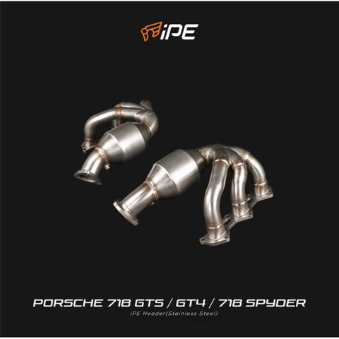 Porsche 982 | 718 Boxster GTS 4.0 | 718 Cayman GTS 4.0 2020 - Current Header with Cat Pipe - IPE Exhaust