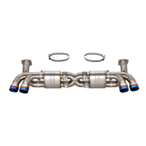 Porsche 911 991.1 Turbo Titanium Valved Exhaust Burnt Tailpipes - Top Gear