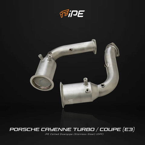 Porsche E3 Cayenne Turbo 4.0T/Turbo Coupe 4.0T Catted OPF Downpipe From IPE  - IPE Exhaust