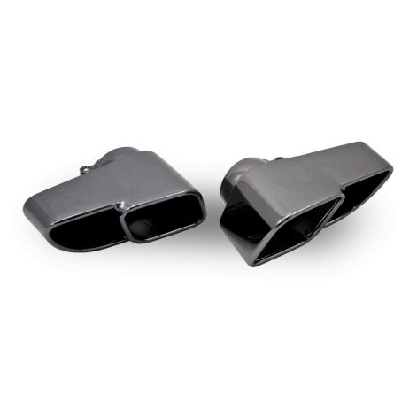 Porsche 911 997.1 Turbo Black Chrome Finish Exhaust Tailpipes - Top Gear