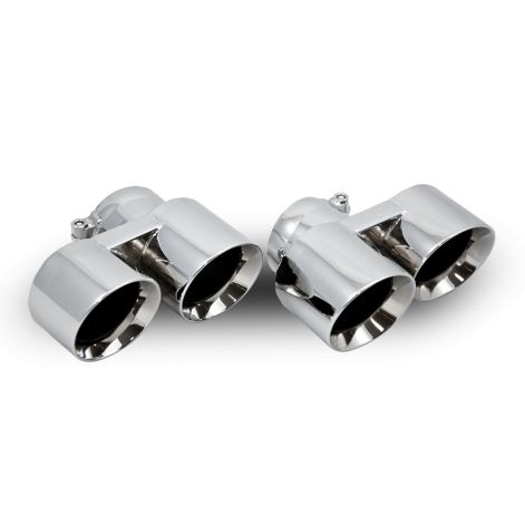 Porsche 911 997.1 Turbo Round Exhaust Tailpipes - Top Gear