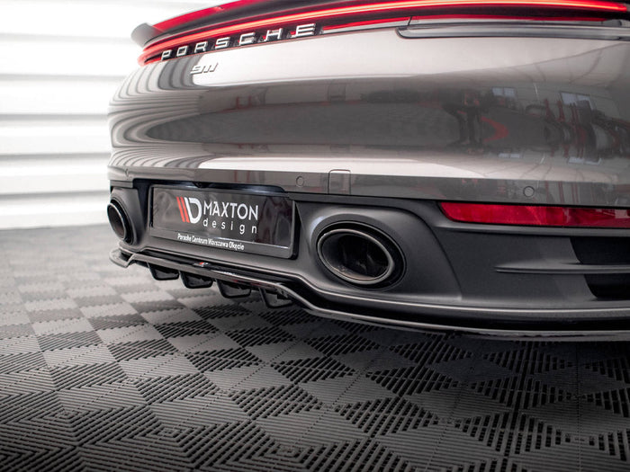 Porsche 911 Carrera 4S 992 (2019-) Central Rear Splitter - Maxton Design